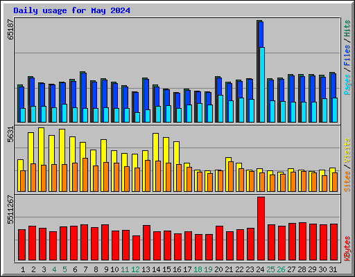 Daily usage for May 2024