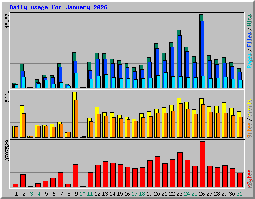 Daily usage for January 2026