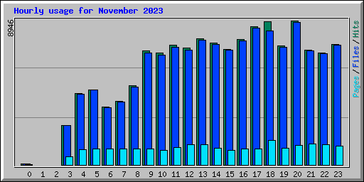 Hourly usage for November 2023