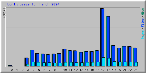 Hourly usage for March 2024