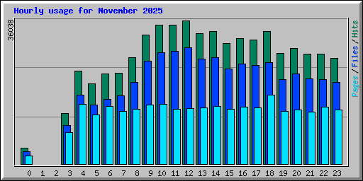 Hourly usage for November 2025