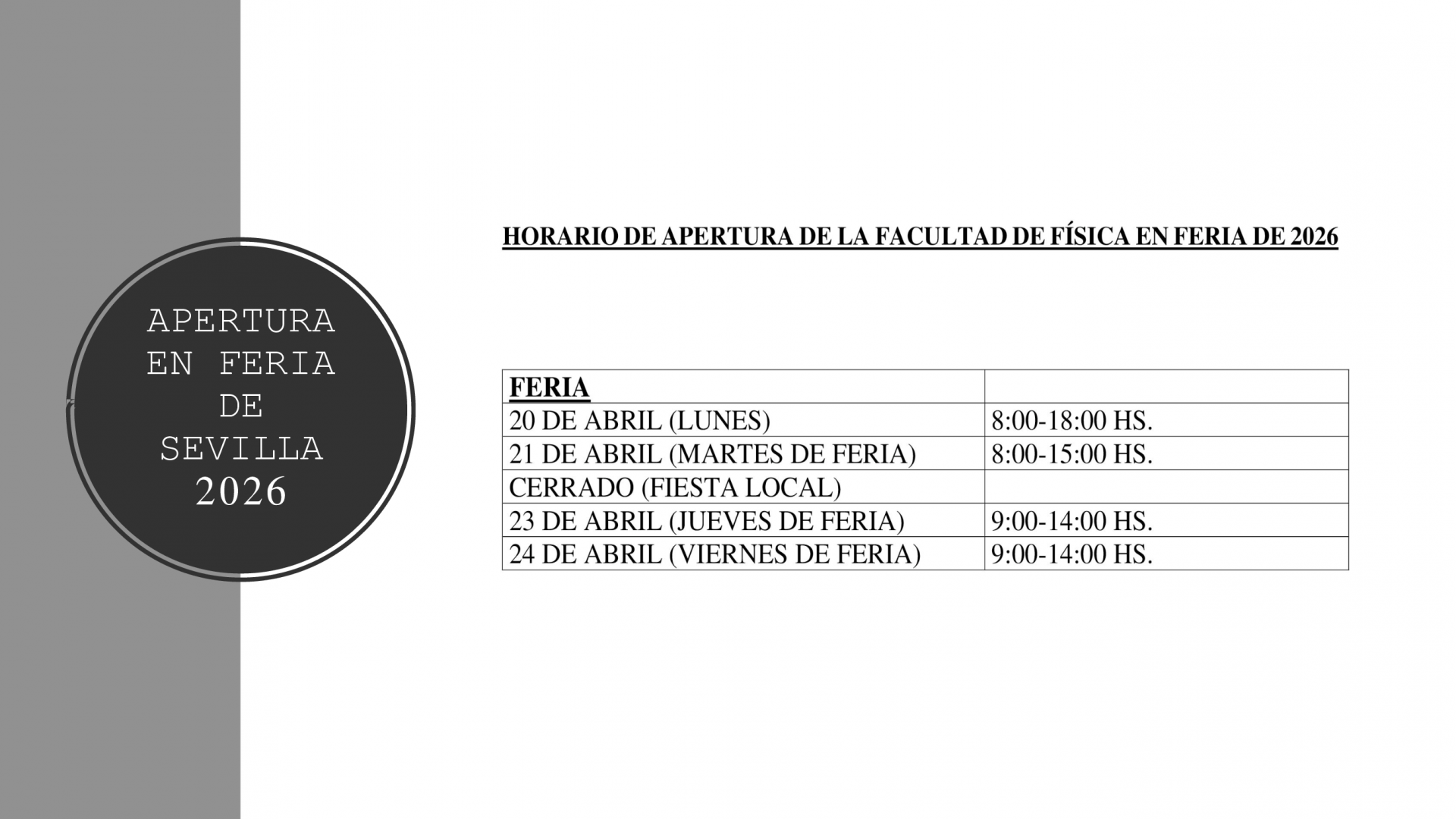 FERIA DE ABRIL